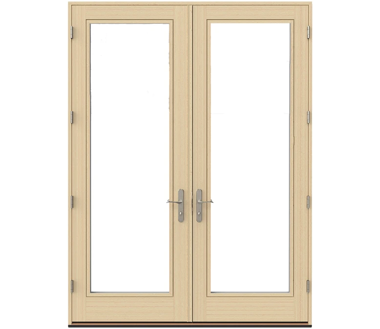 Harrisburg Pella Lifestyle Series Wood Double Hinged Patio Doors